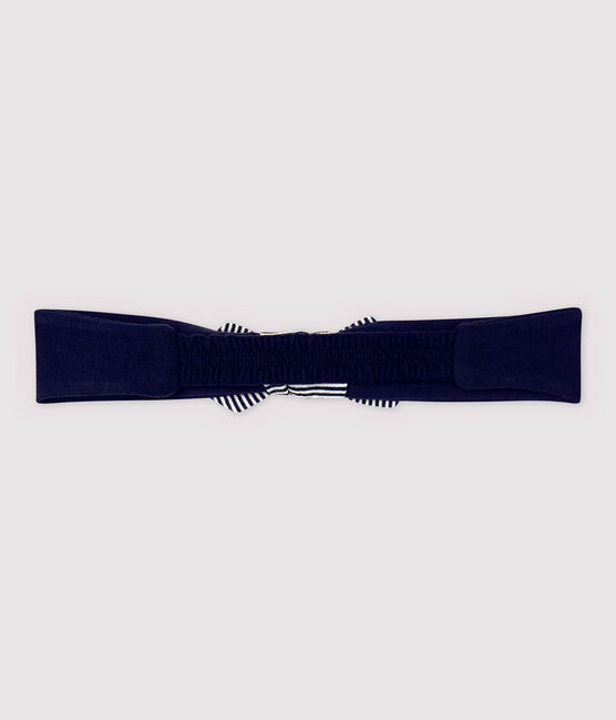Fascia in cotone bambina blu SMOKING