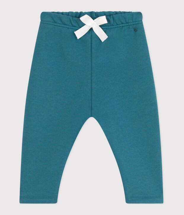 Joggers in cotone tinta unita neonato verde