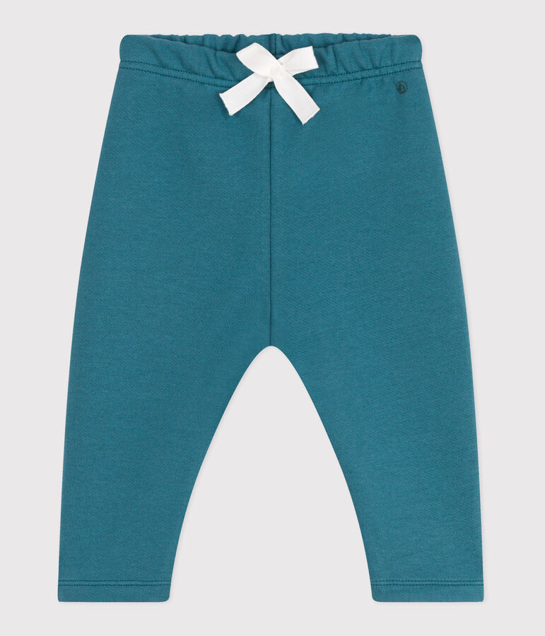 Joggers in cotone tinta unita neonato verde