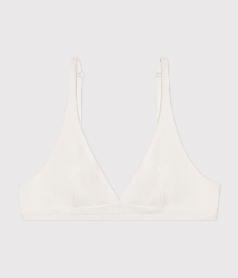 Reggiseno donna in cotone ed elastan bianco