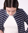 Cardigan in cotone a righe donna blu/bianco