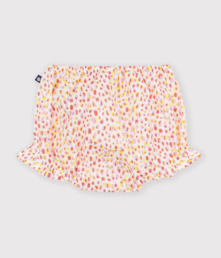 Bloomer in cotone con stampa neonata bianco/multicolore
