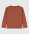 T-shirt bambino a maniche lunghe in cotone marrone CINA