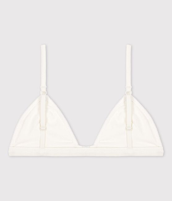 Reggiseno bianco con apertura sul davanti in cotone bio ed elastan bianco ECUME
