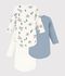 Set di body a maniche lunghe in cotone con cani stampati neonato multicolore