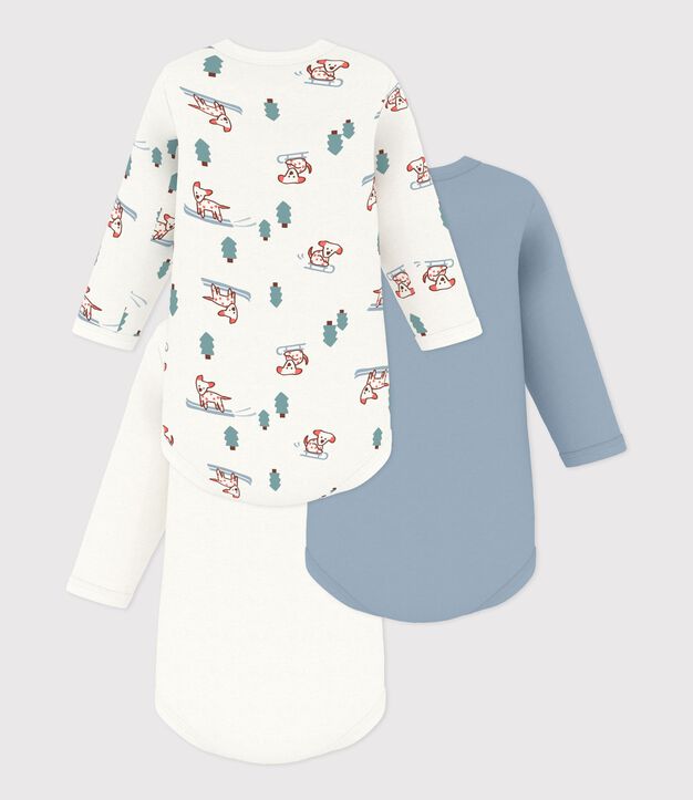 Set di body a maniche lunghe in cotone con cani stampati neonato multicolore