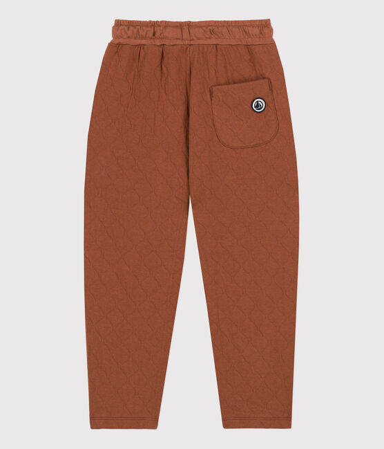 Pantalone in tubique trapuntato bambina / bambino marrone CINA
