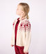 Cardigan in misto lana e cotone con motivo jacquard bambina