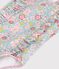 Costume da bagno intero con stampa a fiori e volant neonata blu/multicolore