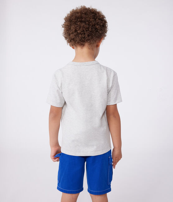 T-shirt a maniche corte in cotone con stampa bambino grigio BELUGA CHINE