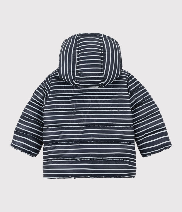 Piumino trapuntato beb&egrave; blu/bianco