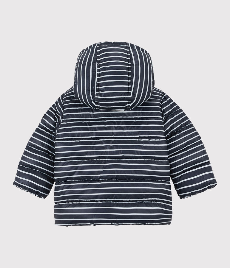 Piumino trapuntato beb&egrave; blu SMOKING/bianco MARSHMALLOW