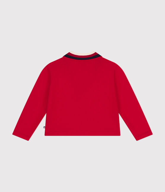 Cardigan in molleton bambino rosso CORRIDA