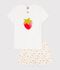 Pigiama corto in cotone con stampa di frutti bambino bianco/multicolore