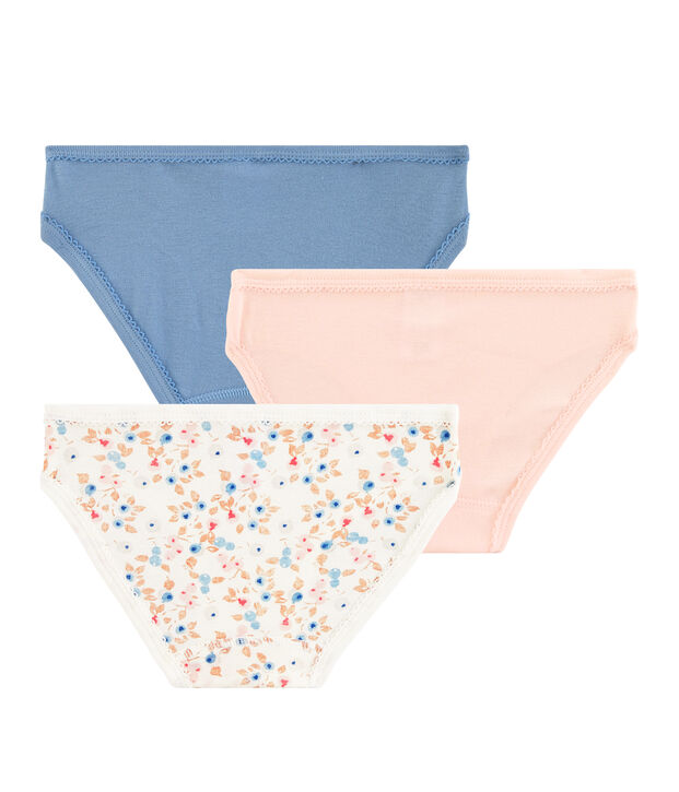 Trio di slip bambina multicolore