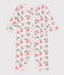 Pigiama senza piedini in cotone a fiori neonato rosa FLEUR/bianco MULTICO