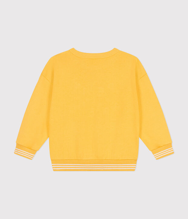 Maglia in tessuto felpato bambina/bambino giallo