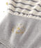 Body a maniche lunghe per donna. Petit bateau x Marie-Agnès Gillot beige COQUILLE/grigio SUBWAY