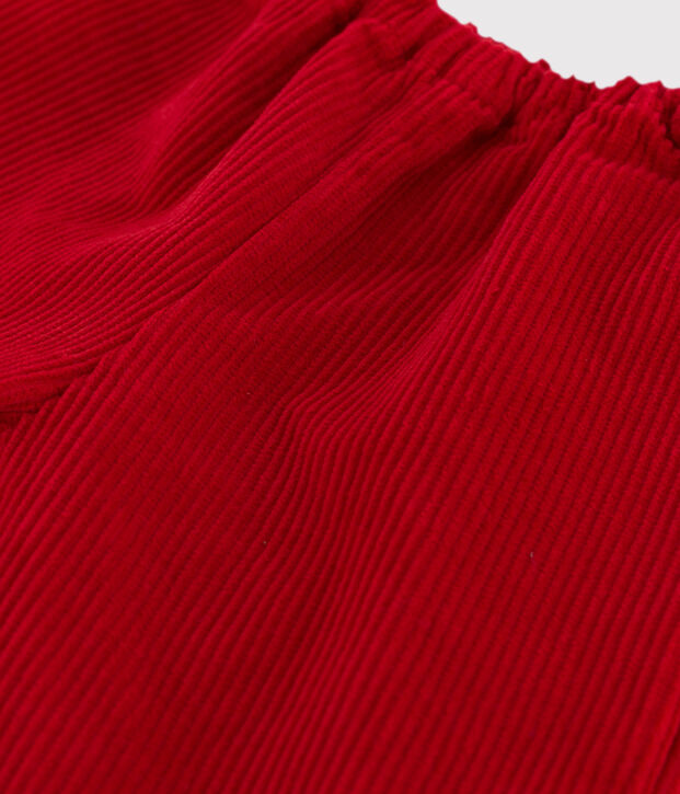 Pantalone beb&egrave; in velluto a coste grosse rosso
