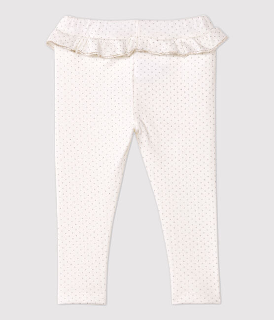 Leggins in cotone bebè. bianco MARSHMALLOW/grigio ARGENT