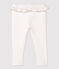 Leggins in cotone bebè. bianco MARSHMALLOW/grigio ARGENT