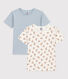 Confezione da 2 t-shirt manica corta bambino in cotone con leopardi