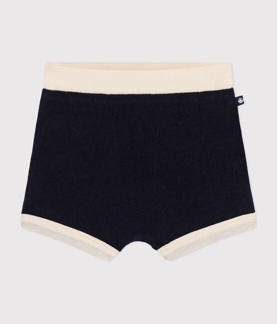 Shorts bebè in spugna blu SMOKING
