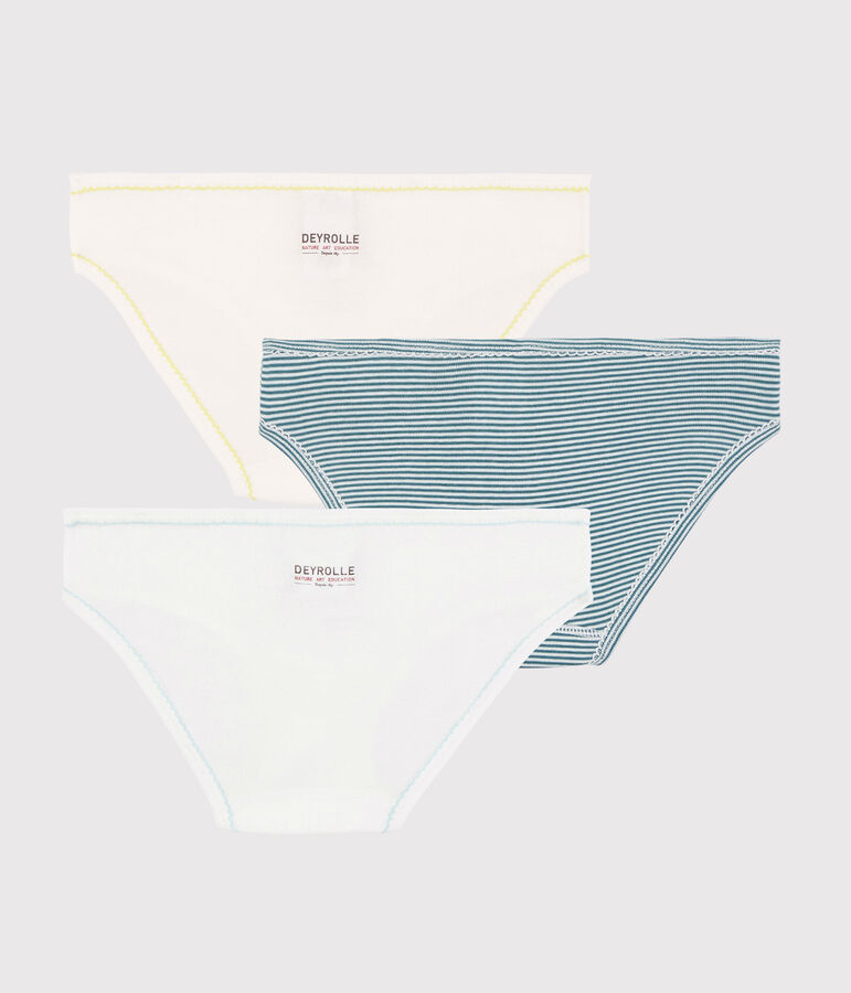 Confezione da 3 slip bimba Petit Bateau x Deyrolle multicolore