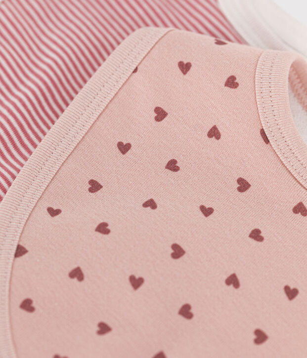 Confezione da due bavaglini in cotone neonato multicolore