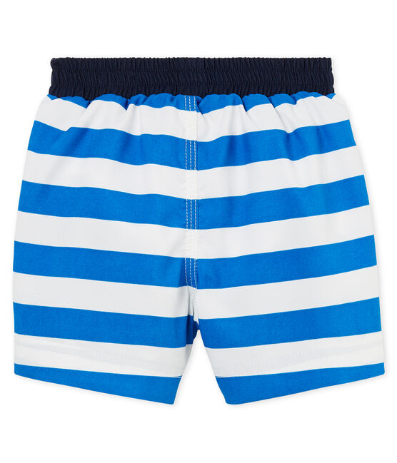 Short da spiaggia rigato neonato blu RIYADH/bianco MARSHMALLOW