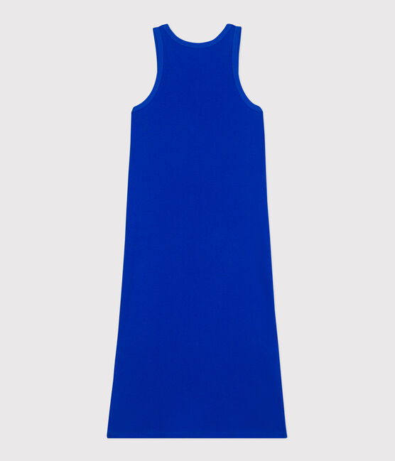 Abito canotta lungo in cotone donna blu PERSE