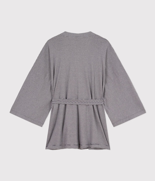 Kimono a righe donna blu/bianco