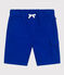 Bermuda bambino in tela di cotone a righe blu SURF