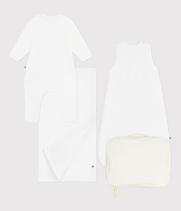 Valigetta regalo nascita in cotone multicolore