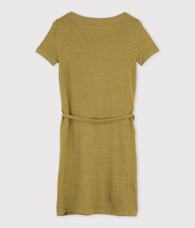 Abito donna in lino marrone