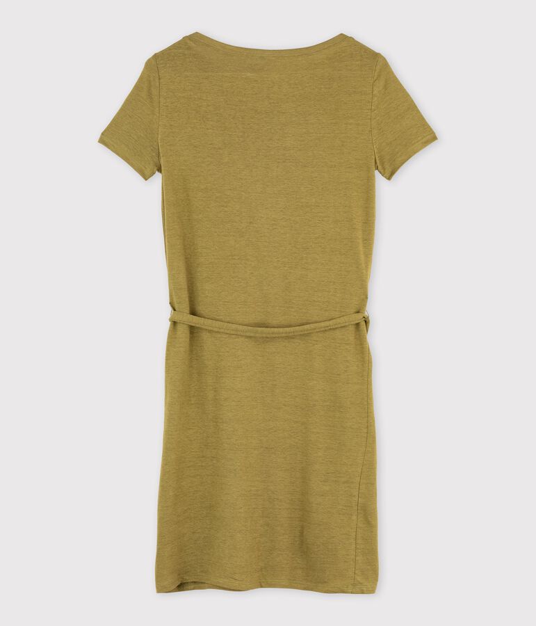 Abito donna in lino marrone