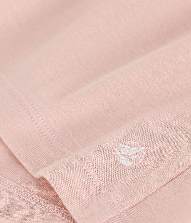 Abito bambina a maniche corte in cotone rosa