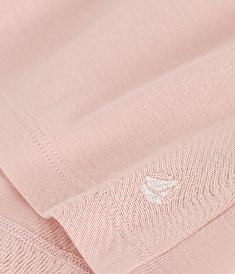 Abito bambina a maniche corte in cotone rosa
