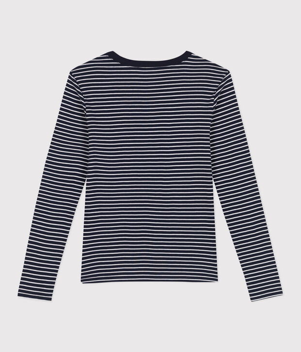 T-shirt L'Iconique in cotone a righe donna blu/bianco