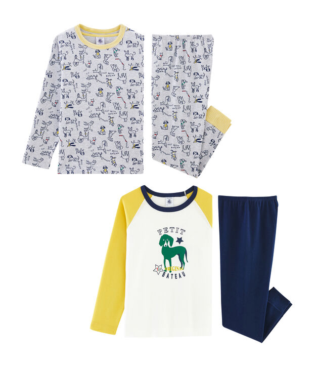 Duo pigiami bambino a costine multicolore