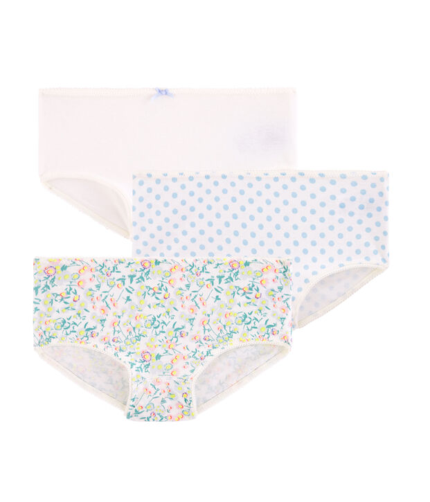 Trio shorty bambina multicolore