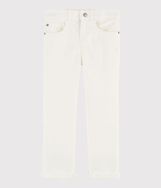 Pantaloni in serge bambino bianco MARSHMALLOW