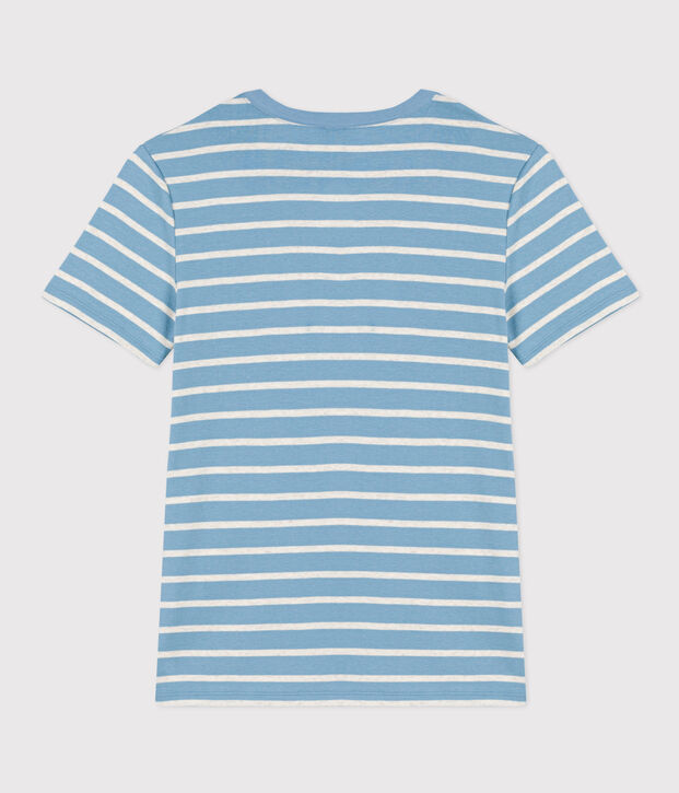 T-shirt L'ICONIQUE girocollo in cotone Donna blu/beige