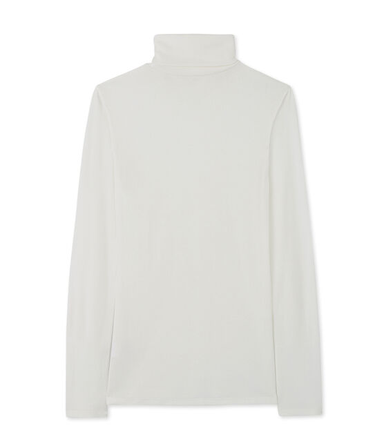 dolcevita donna in cotone leggero bianco MARSHMALLOW