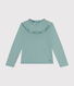 T-shirt a maniche lunghe a costine bambina