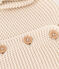Cardigan bebè in tricot in cotone a punto legaccio ecru AVALANCHE
