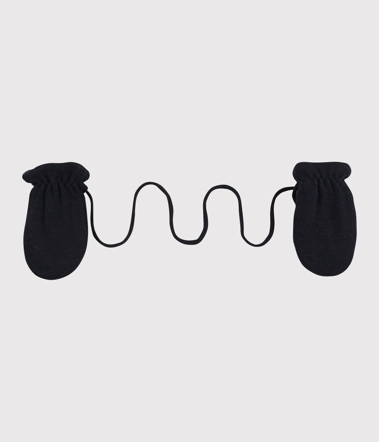 Muffole beb&egrave; foderate in micro pile blu