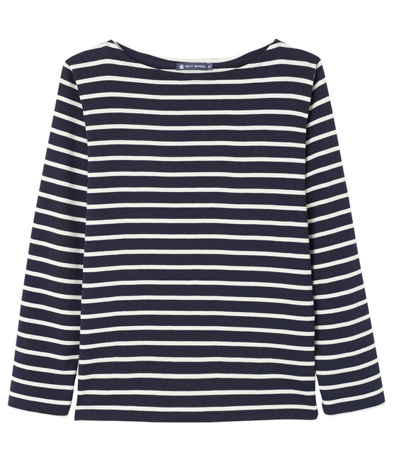 T-shirt a righe  blu SMOKING/beige COQUILLE