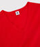 T-shirt L'ICONIQUE scollo a V in cotone donna rosso PEPS