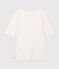 T-shirt a maniche corte in cotone tinta unita donna ecru